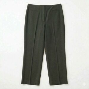 Talbots Pants Slacks Women's Size 10 Petite Olive Green Wool Blend Lined Stretch